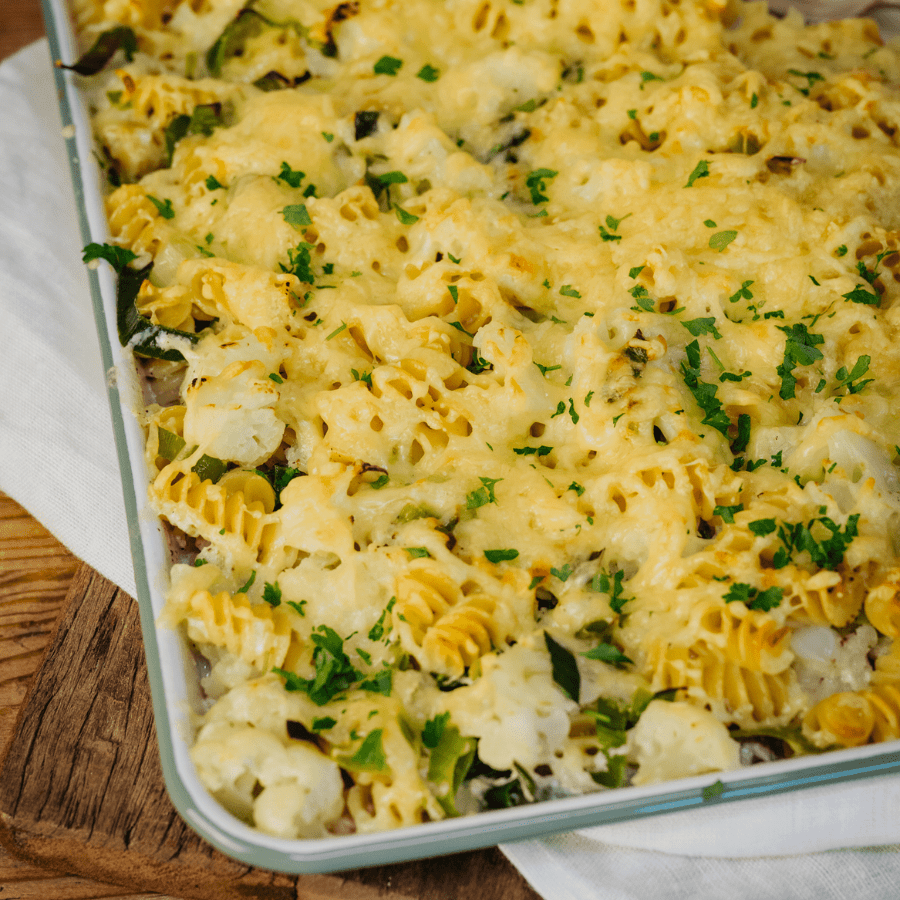 Nudelauflauf mit Blumenkohl